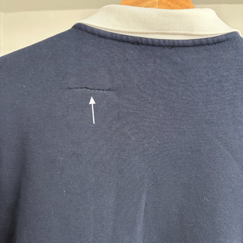 Sandro Cropped Two-Tone Sweatshirt deep blue in Size 3 (US 8) - Picture 5 of 8